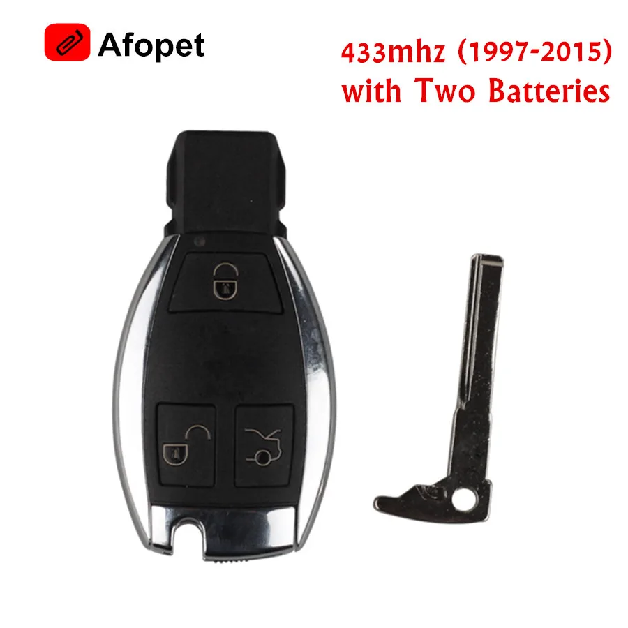 

For Benz Smart Key 3 Button 433MHZ (1997-2015) with Two Batteries