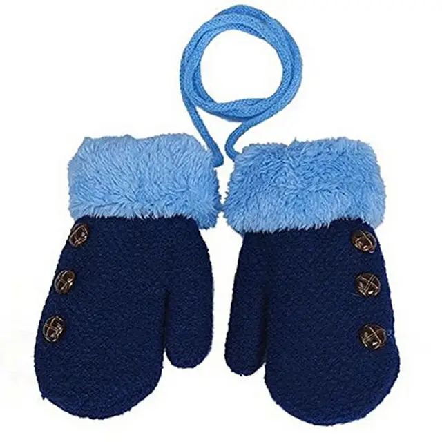 Buy 2017 New Children's Mittens Winter Wool Baby