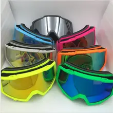 Новые очки Тонированные УФ полосы мотоциклетные очки Мотокросс Велосипед Беговые гибкие очки снег лыжный Lunette