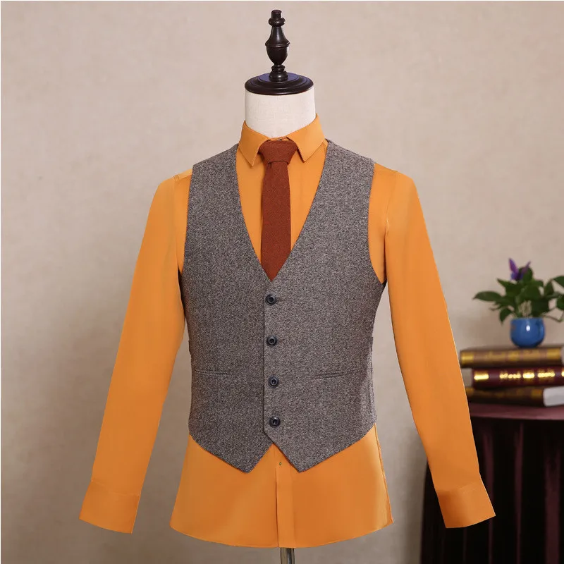 RUELK Mens Wedding Suit 2019 Autumn Winter  Slim Fit Man Business Suit Fashion Printed 3 Piece Groomsmen Suits Tuxedo Jacket 