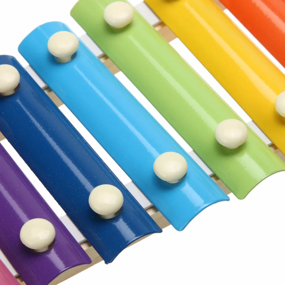 Новейший обучающий деревянный ксилофон для детей Детские музыкальные игрушки ксилофон Wisdom Juguetes 8-Note музыкальный инструмент