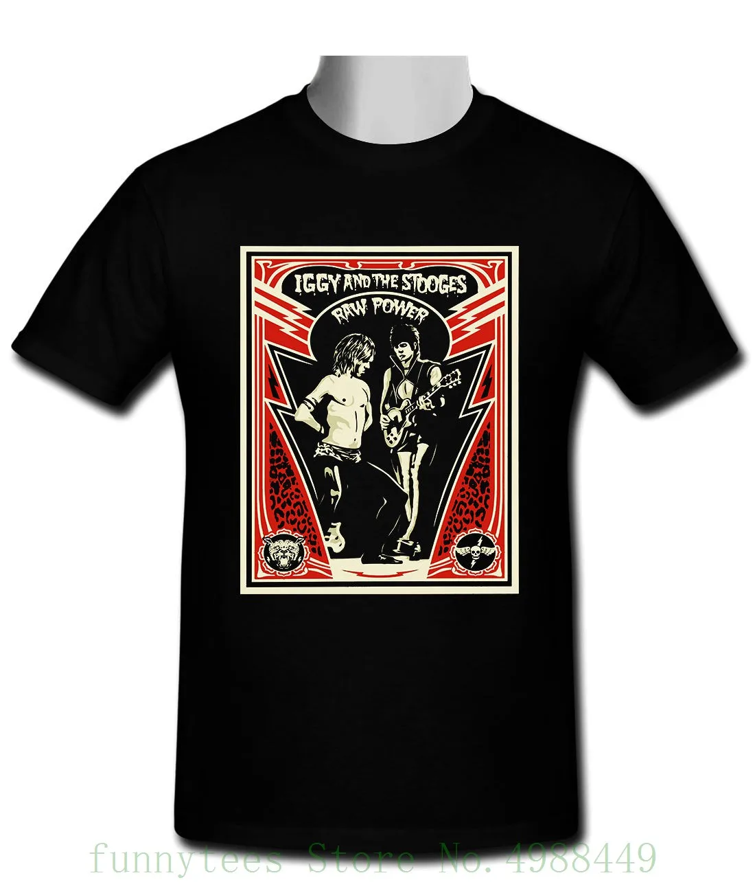 

New Iggy And The Stooges Black T Shirt Size S To 2xl White Tshirt Harajuku Short Sleeve Loose Top