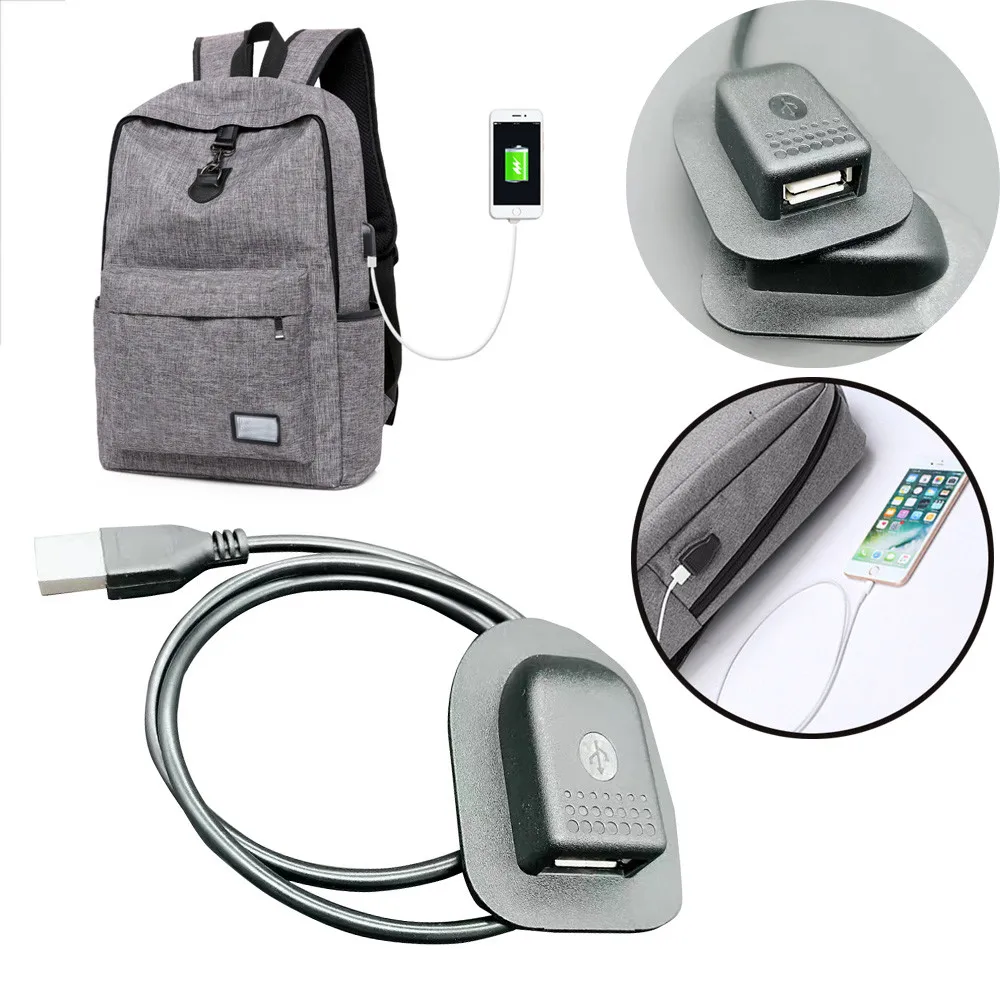 

Backpack External USB Charging Interface Adapter Charging Cable travel Fast charger For iPhone iPad Samsung