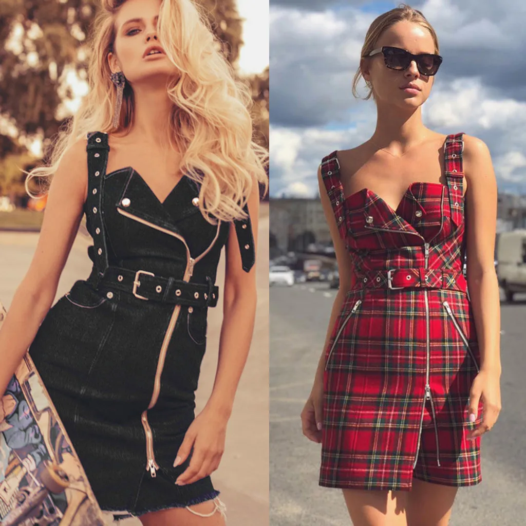 Vestidos de verao kleider damen модное женское уличное платье в готическом стиле панк ретро