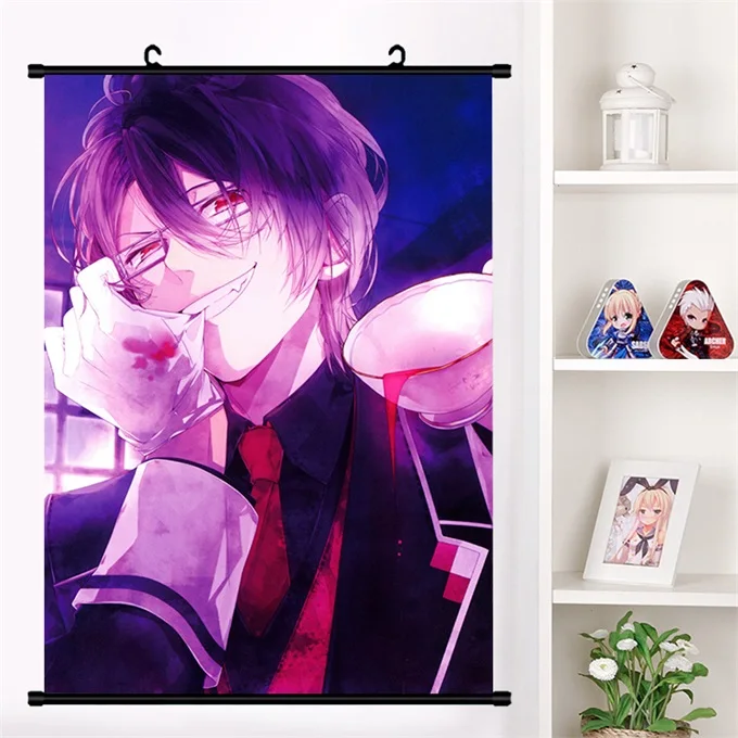 Аниме DIABOLIK LOVERS Komori Yui Sakamaki Shu sakamaki reiji Настенная роспись плакат Настенные подвесные плакаты коллекция домашнего декора - Цвет: T