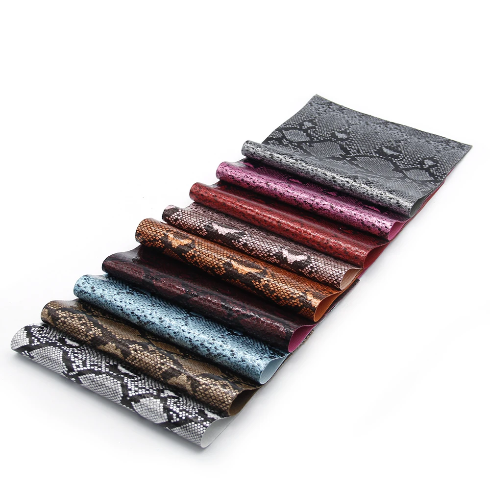 

David accessories 20*34cm Snake Faux Synthetic Leather Fabric,DIY Sewing Garment Knotbow Bags Shoes Crafts Supplies,1Yc5507