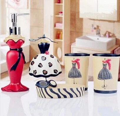 5pcs Set Elegant Lady Makeup Bathroom Toiletries Kit Creative Resin Bathroom Accessories Washing Set Wedding Decoration Gift Resin Bathroom Accessories Wash Setbathroom Accessories Aliexpress