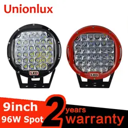 2 шт. 12 v 24 v круглый пятно луча IP67 водонепроницаемый 9-дюймовый led внедорожнике 96 W led дальнего света 4x4 4WD красные, черные