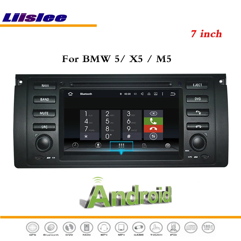 Cheap Liislee Car Android Multimedia For BMW 5 Series E39 / M5 E53 / M5 Stereo Radio BT CD DVD Player GPS Nav Navi Navigation System 4