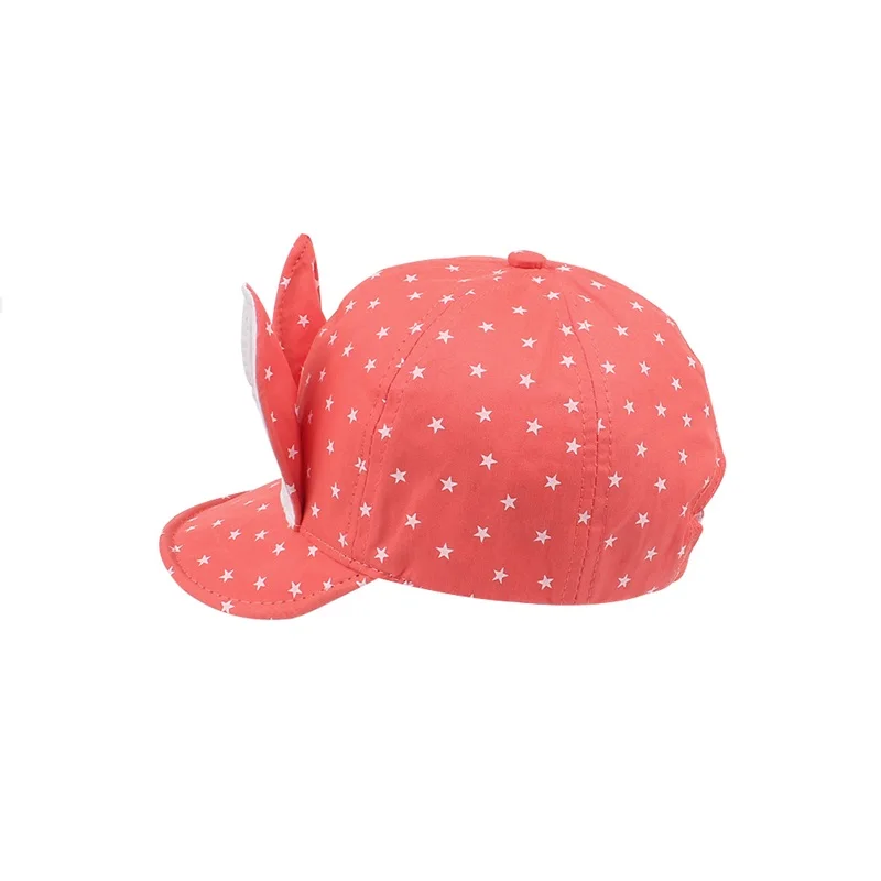 Cute Cartoon Baby Cap Rabbit Ears Baby Sun Hat For Girls Star Print Cotton Baby Hat Spring Summer Infant Cap Baby Boys Clothing (6)
