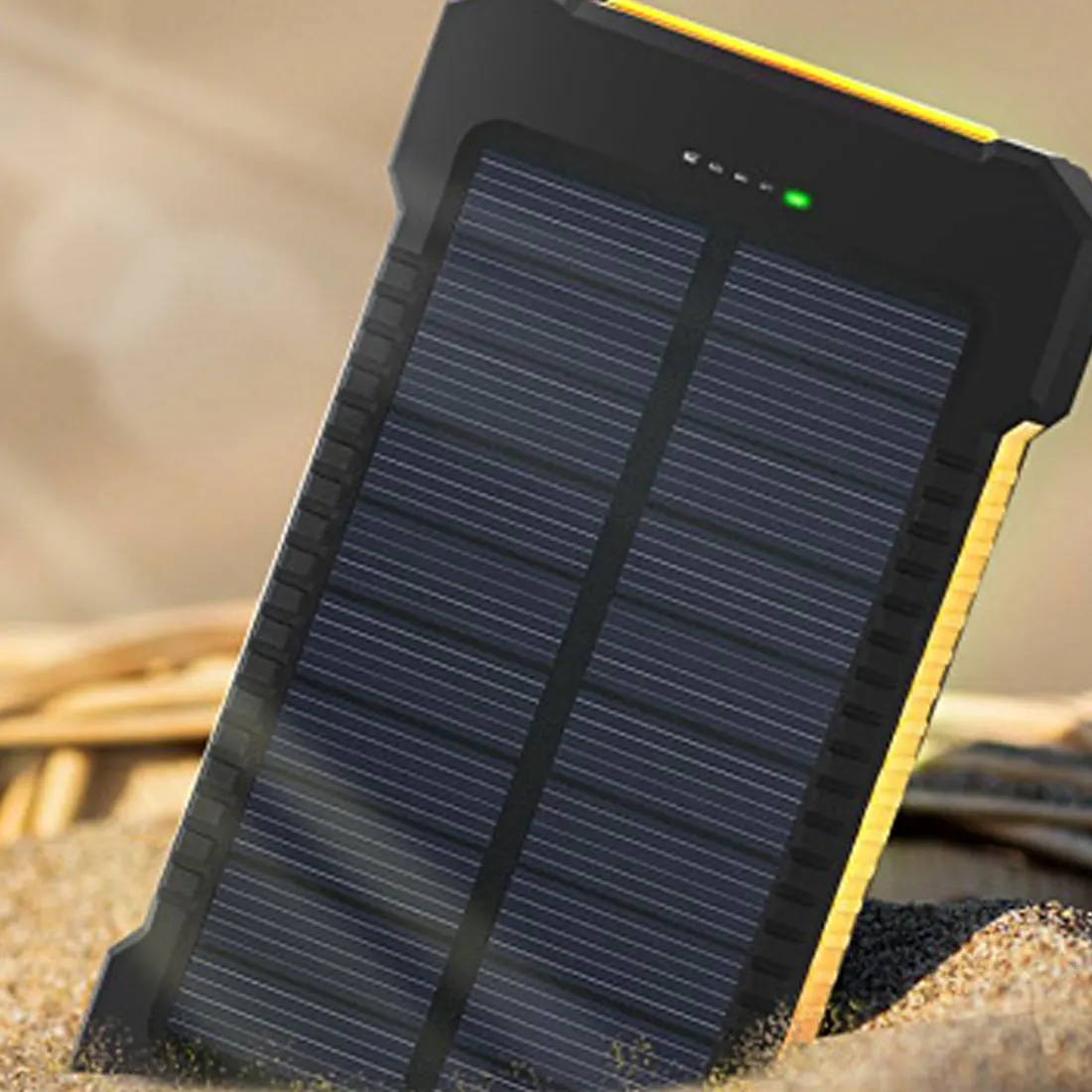 

Waterproof Solar Power Bank High Capacity 20000 mAh Dual USB External Polymer Battery Charger Outdoor Light Powerbank