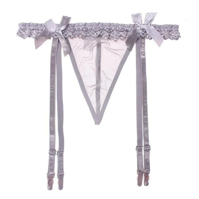 Black/White Lace Transparent Wedding Garter Belt For Stockings Plus Size Lenceria Sexy Erotic Underwear Women Bridal Suspenders