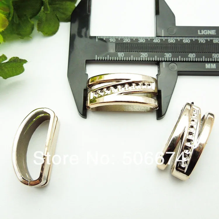  gold color no fade12/28mm20pcs Ribbon Slider For Wedding Invitation Headband Hair Clip DIY accossri - 32614745075