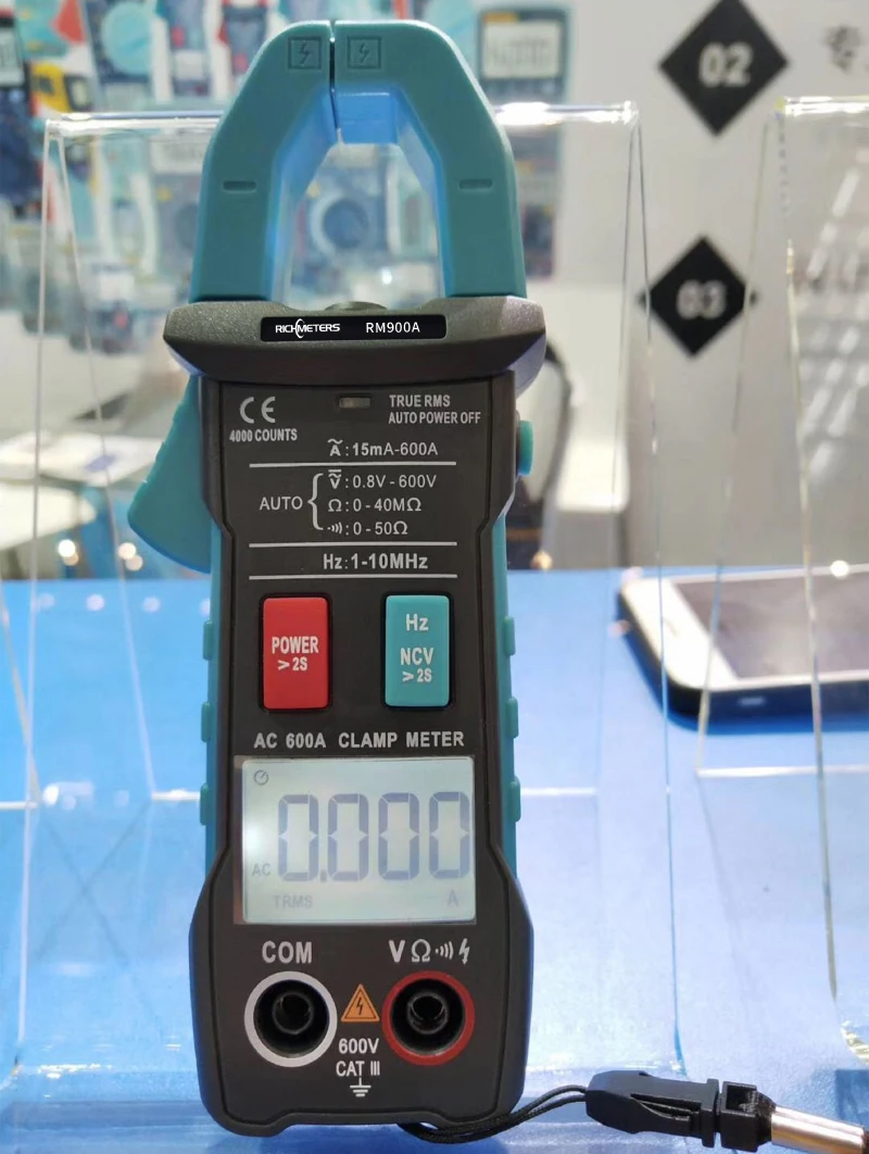 RM900A хомут измеритель импульсного тока 4000 отсчетов True RMS AC/DC Напряжения NCV