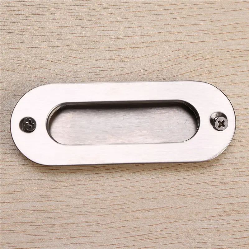 Stainless Steel Oval Recessed Flush Pull Drawer Cabinet Door Cupboard Handle Stainless Steel Oval Recessed Flush Pull Drawer Cabinet Door Cupboard Handle