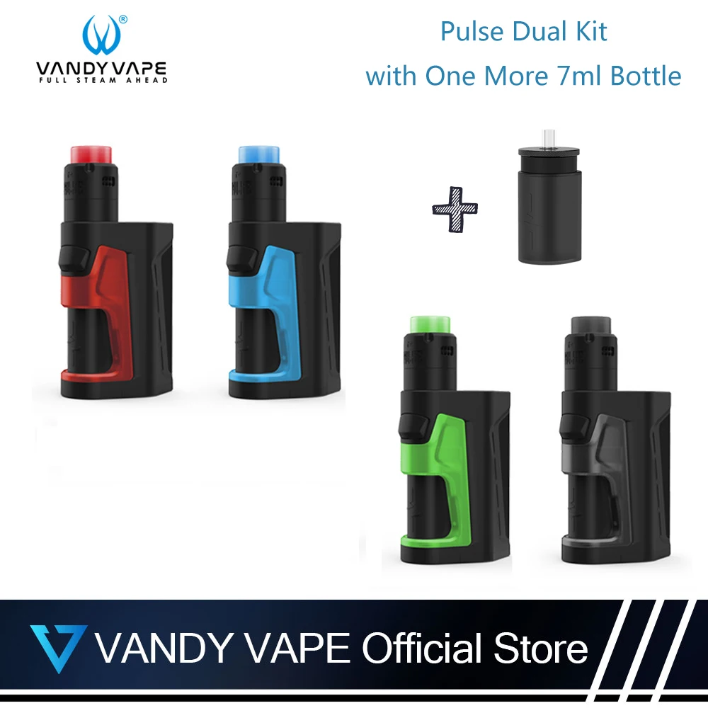 

Original Vandyvape Pulse Dual with One More 7ml Bottle 220W Pulse Dual Mod V2 RDA Tank Compatible 18650 Battery E-Cigarette