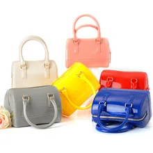 JELLYOOY маленький размер 18 см ПВХ Мини Женская Желейная сумка детская подушка сумка на плечо карамельный цвет Силиконовая Сумка-тоут пляжная сумка-мессенджер
