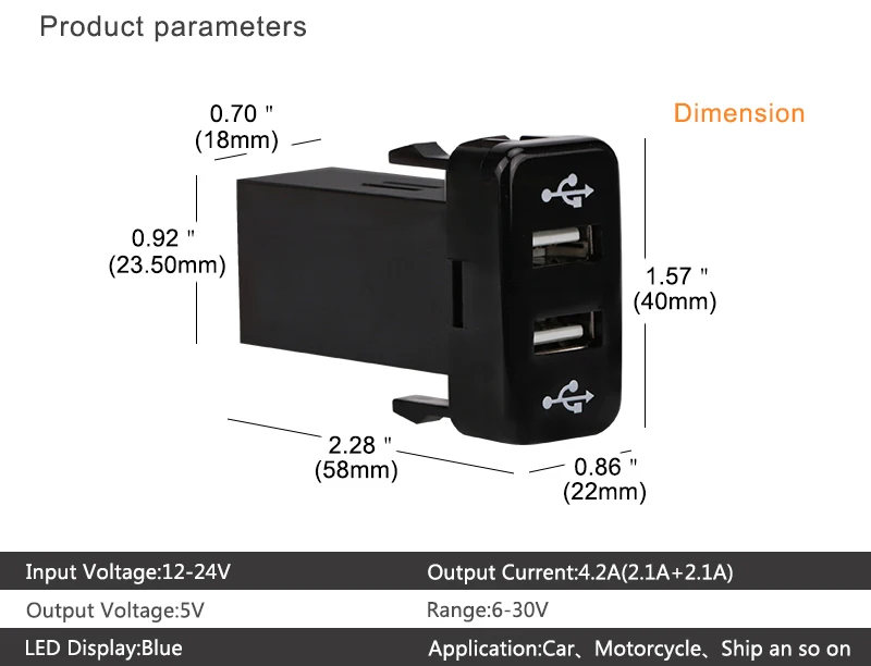 Двойной USB зарядное устройство для Toyota VIGO USB адаптер разъем интерфейс автомобиля 2 порта интерфейс приборной панели гнездо Автомобильное зарядное устройство USB