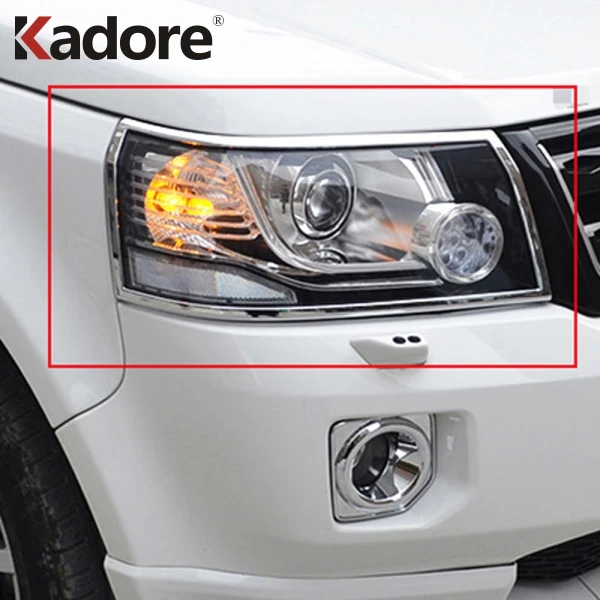 

For Freelander 2 2012 2013 2014 2015 ABS Chrome Auto Headlight Hood Bezels Front Head Lights Lamps Covers Trim Car Styling