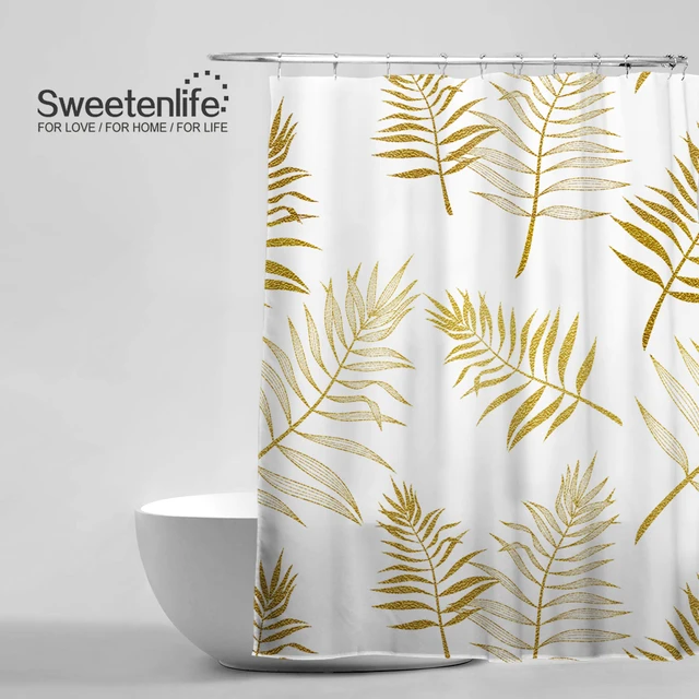 Sweetenlife 180x200cm High Quality Tropical Style Shower Curtains Palm