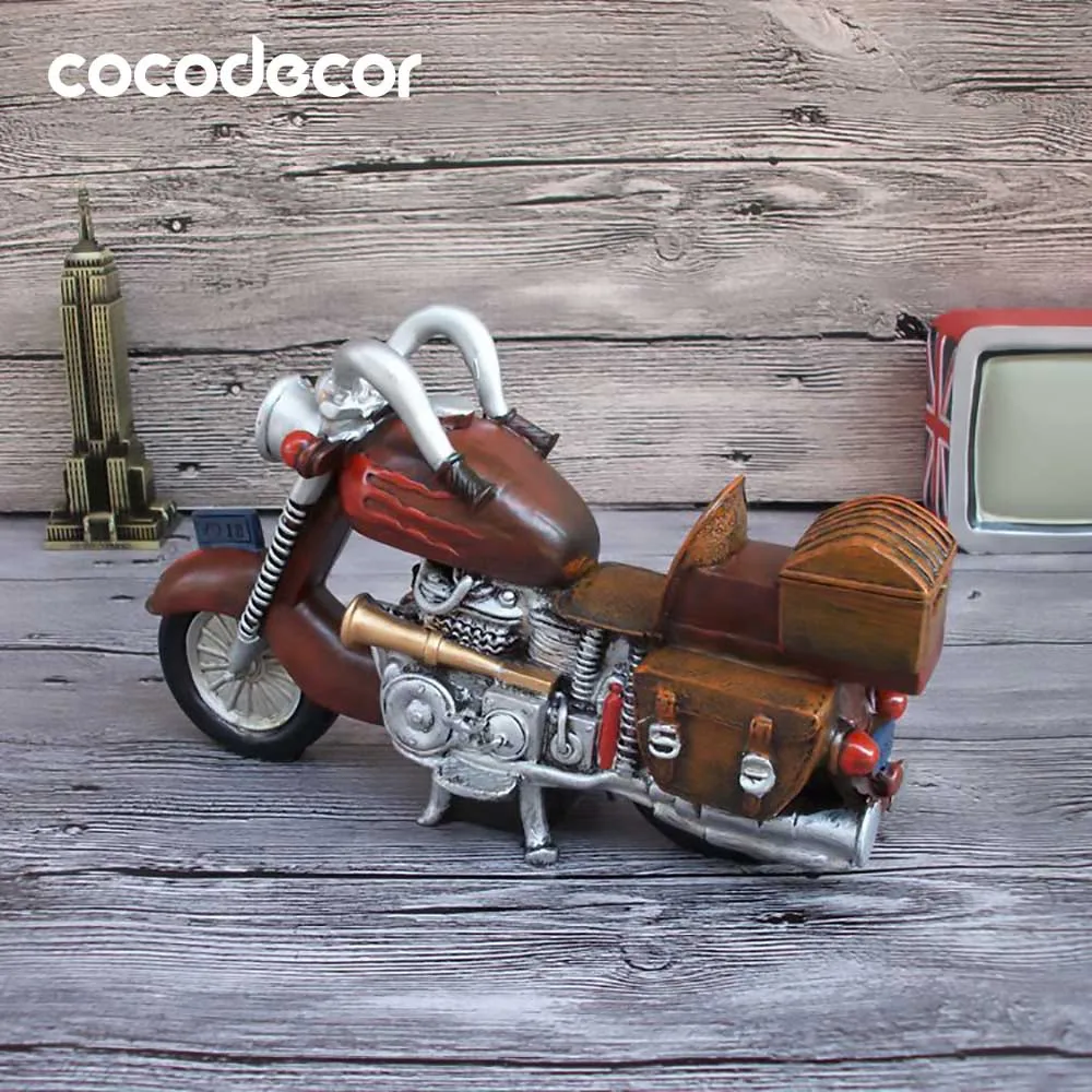 

Cocodecor 2018 Motorcycle resin piggy bank creative home accessories strange new products crafts Decoration