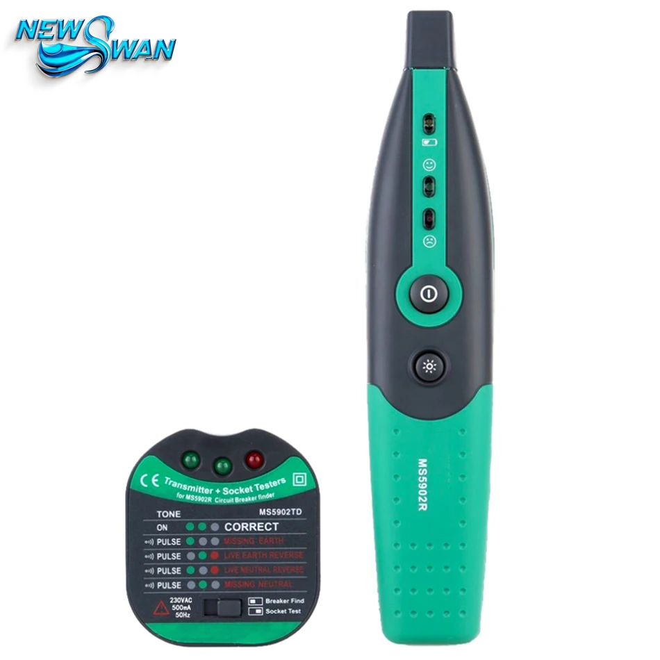 

MS5902 Circuit Breaker Finder Socket Tester Finder Wire Cable Tracker Instruction Automatic Electric Test Tecrep Meter 220V EU