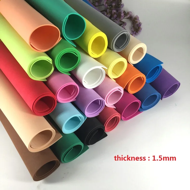 

4 Sheets EVA Sponge Paper 1.5mm DIY Children Puzzle Handmade Black Foam Paper Cutting Decorations 40X48cm Scrapbooking Paper