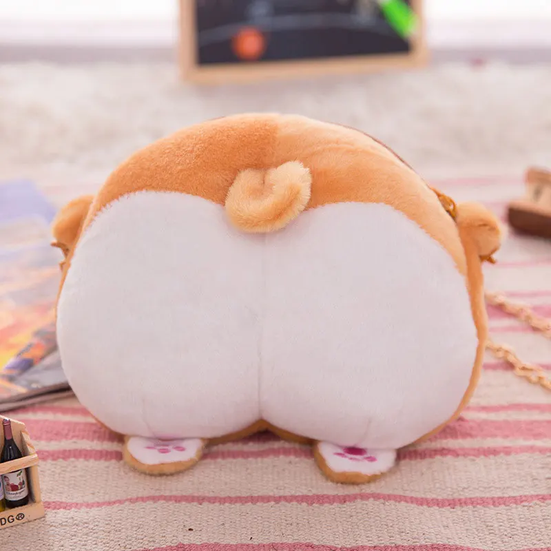 1 шт. Pet Dog Butt плюшевый кошелек сумка через плечо Милая для монет деньги карты