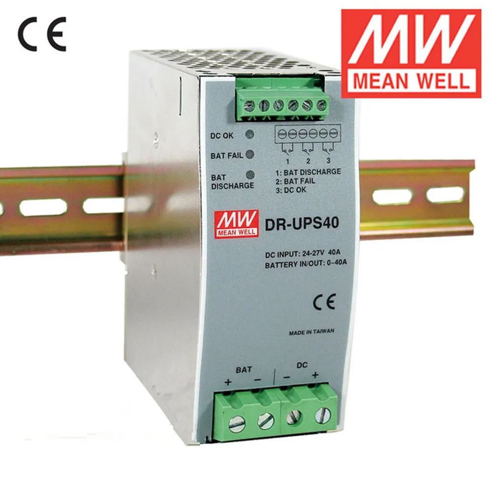 Бренд MEAN WELL представляет DR-UPS40 24V 40A meanwell 21-29 в 0-40A Питание модуль резервирования Батарея контроллер