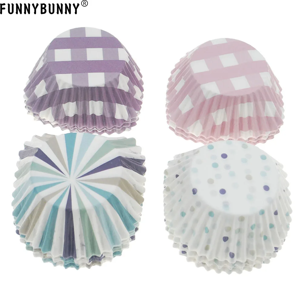 

FUNNYBUNNY 150-Pack Paper Baking Cups No Smell Safe Food Grade Inks and Paper Grease Proof Cupcake,Muffins