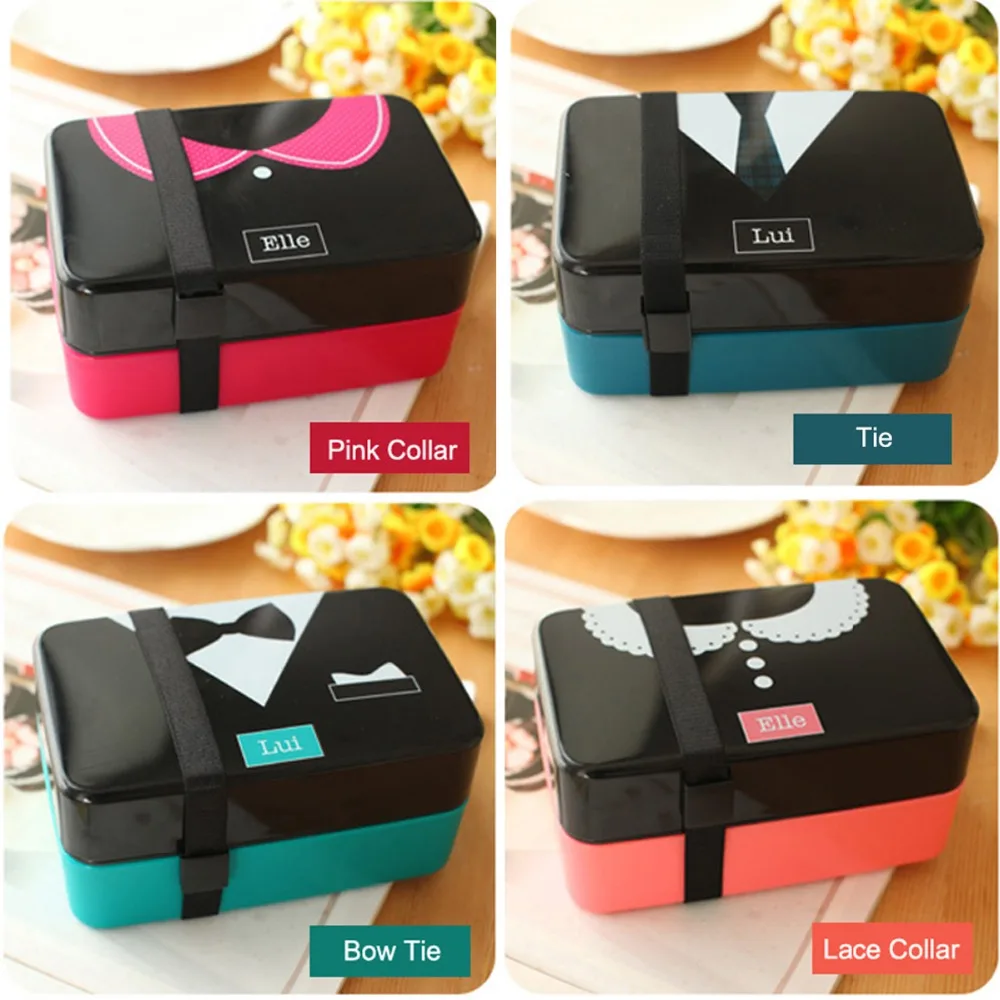 French Romantic Japanese Plastic Bento Lunch Boxs for Girls Kids Sushi Box Lunchbox Food Container Microwave Safe BPA Free(China (Mainland))