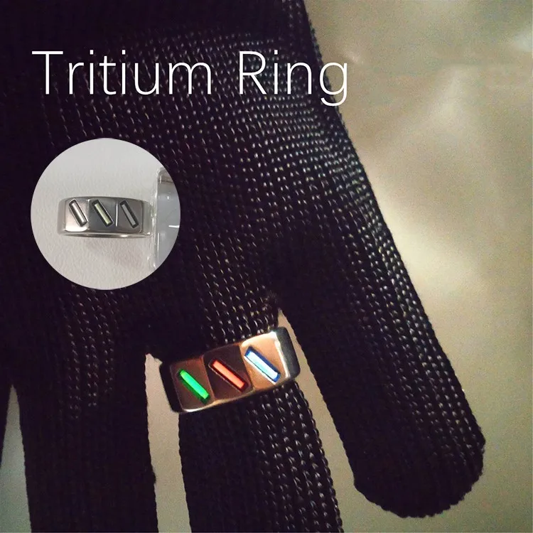 

Self-luminous 25-year Tube Neon Light Ring Titanium Alloy EDC Luminous Ring Creative Gift
