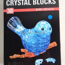 Забавная Хрустальная птица 3D головоломка DIY Пазлы для детей