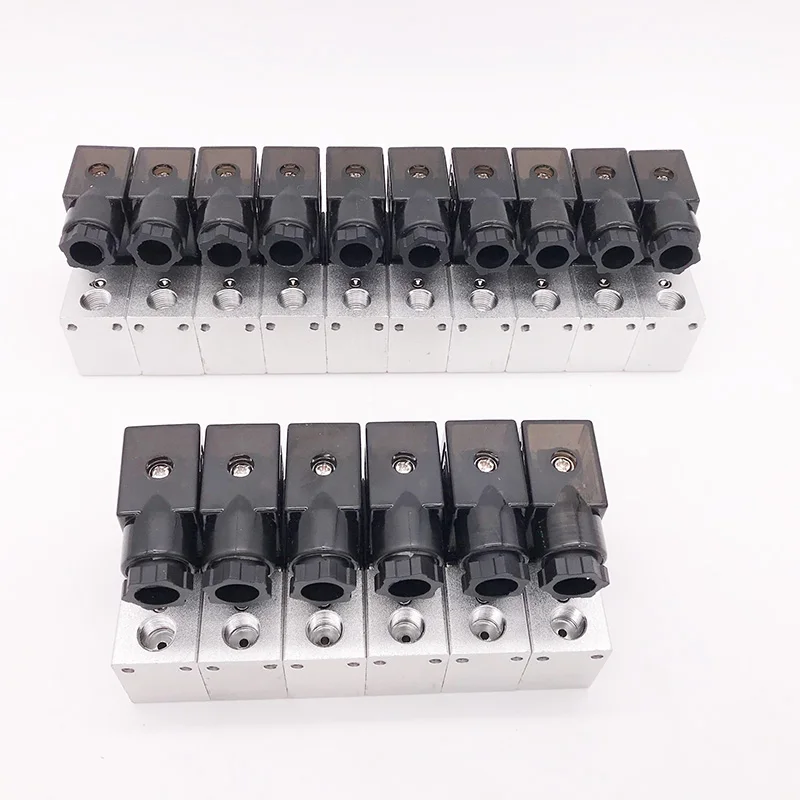 

GOGO 3 way Pneumatic Aluminium solenoid valve 3V1-06 Port 1/8" BSP AC DC micro control gas electric valve manifold