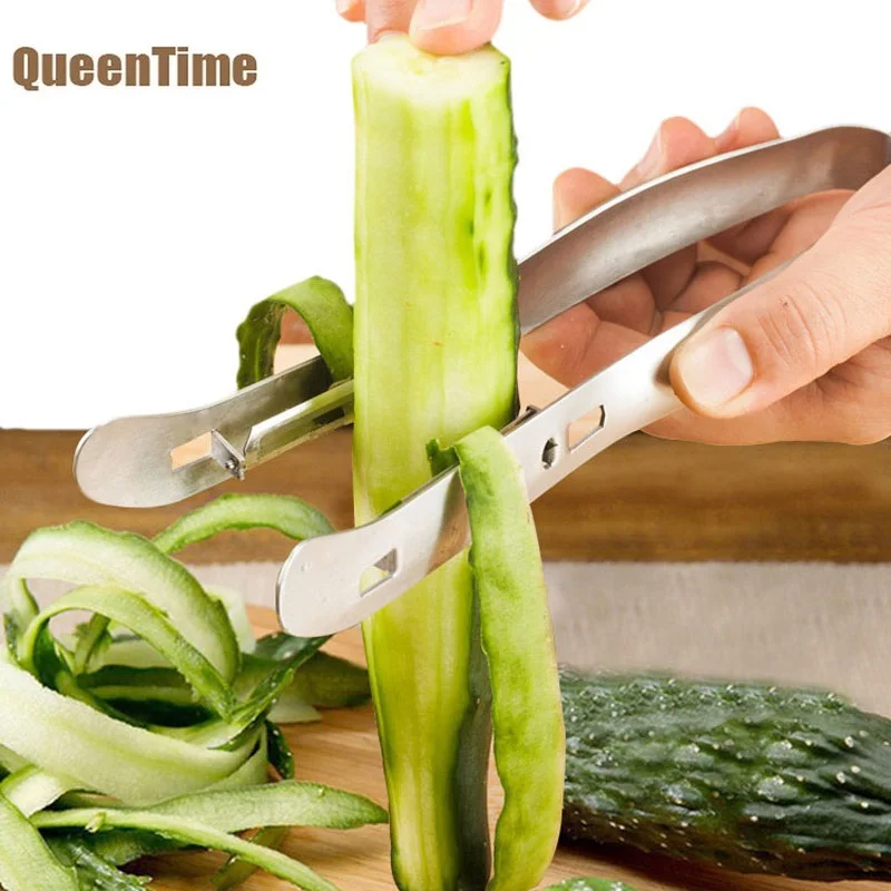 Buy QueenTime Cucumber Peeler Stainless Steel Fruit Skiners Potato Graters