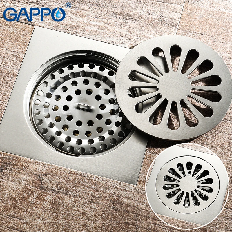 

GAPPO Drains Bathroom Shower Floor Drains Cover Shower Drains Plugs Shower Bath Stopper Waste Strainers Hair Catcher Tile