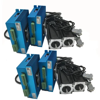 

4PCS NEMA23 57mm 3Nm 430Oz-in AC DC Closed loop Stepper Motor Drive Kit Easy Servo W/Cooling Fan for CNC Mill Engraving machine
