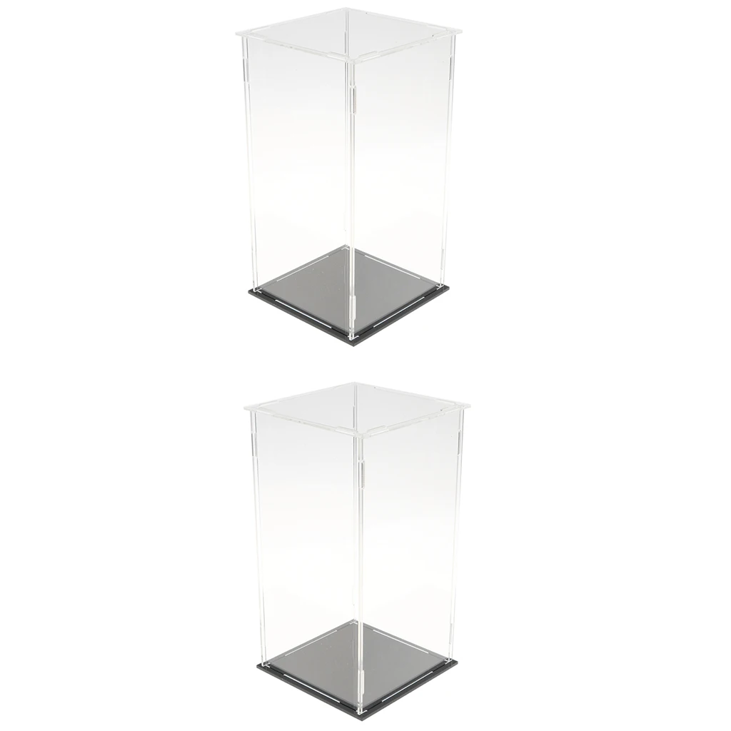 

2 Pieces Clear Dustproof Musical Box Display Box Case Model Figure Showcase