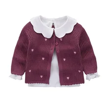 Вязаный свитер для девочек; куртка-кардиган; Одежда для маленьких девочек; Одежда для новорожденных; вязаный свитер для маленьких девочек; пальто-кардиган; BC214