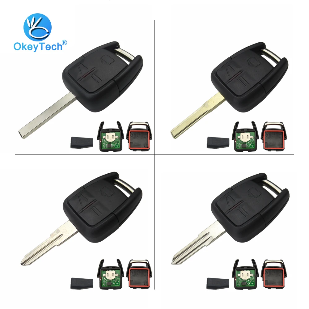 

OkeyTech for Opel Remote Control Car Key 433.92Mhz ID40 Chip HU100 HU43 HU46 YM28 Blade for Opel Astra Mk4 Zafira Omega Vectra
