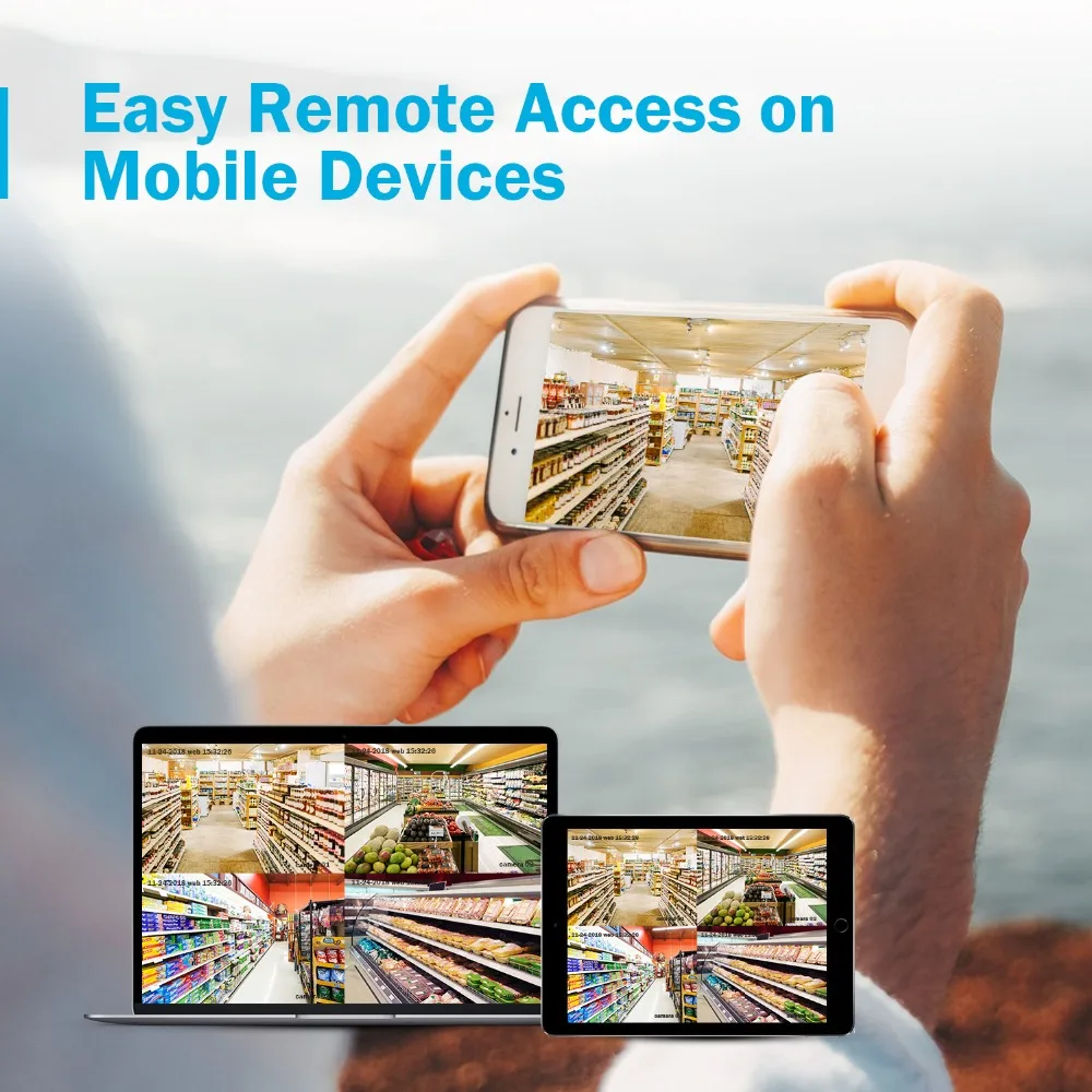  ANNKE 4K Ultra HD 8CH CCTV Camera Security System H.265 DVR 8PCS 8MP CCTV System IR Outdoor Night V