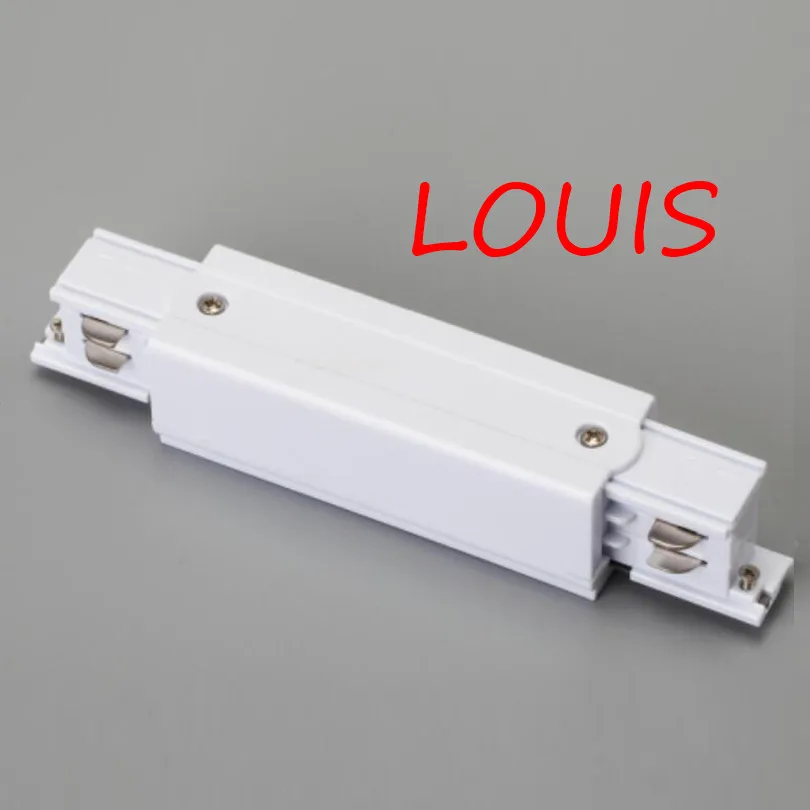

1 pcs 3 Phase Circuit Connectors 4 Wire Rail Connector Global Track System Middle Feed Rail Joiner Track Lighting