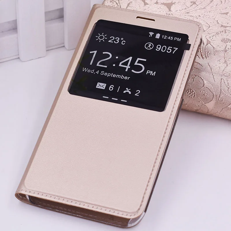 For VIVO Y81 Case 6.22'' Luxury Open Window View Flip Case For VIVO Y81 Y 81 vivoy81 Cover Phone Cases PU Leather for Vivo 1808