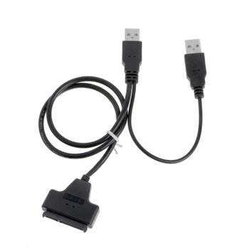 

OOTDTY USB 2.0 Type A To 22Pin(7+15) SATA Adapter Cable External Power For CD/DVD-ROM