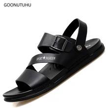 2019 new men's sandals casual leather footwear shoe man summer beach sandals fashion platform shoes for men black & brown sandal цена 2019 new men's sandals casual leather footwear shoe man summer beach sandals fashion platform shoes for men black & brown sandal цены онлайн