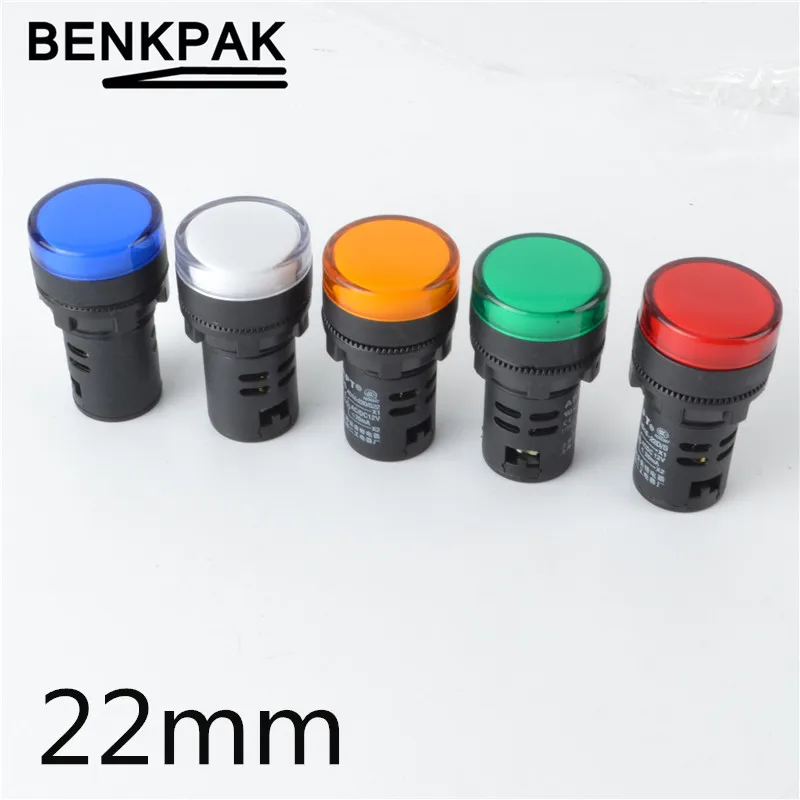 1 шт. световой индикатор яркости 5 В (6 3 В) 12 24 220 22 мм|lamp lamp|lamp 220vlamp led |