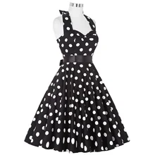 Women Vintage 50s Summer Big Swing Dress Plus Size Clothing 2017 Robe Retro Casual Party Vestidos Polka Dot Rockabilly Dresses