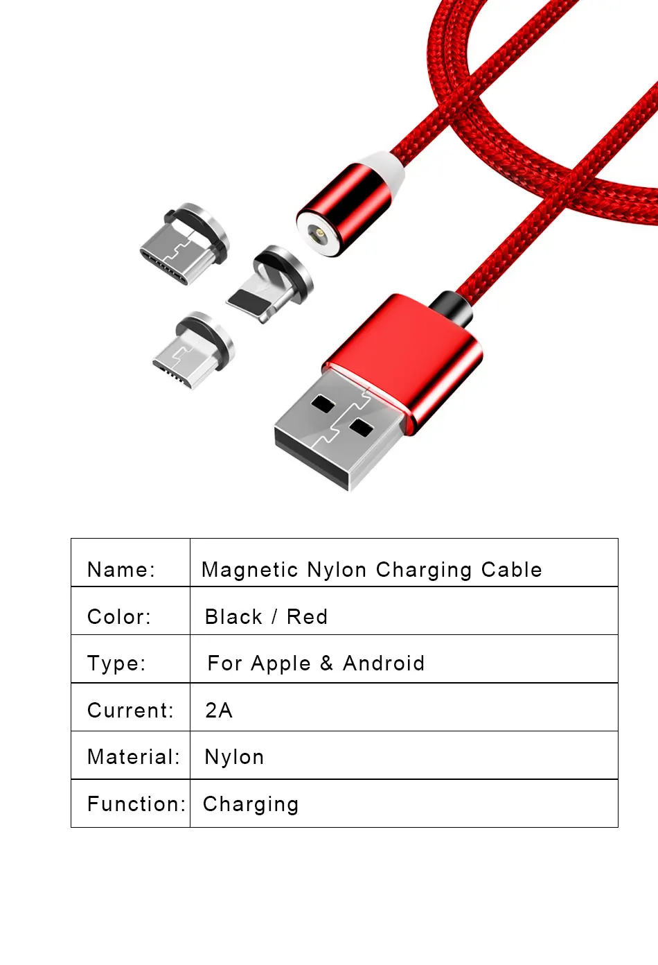 NOHON Nylon Micro USB Magnetic Charging Cable For Samsung Galaxy S7 S6 Huawei Xiaomi Sony Android Phone Magnet Charge Cables 2M (11)