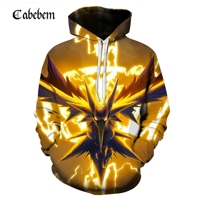 

2019 new fall men's pullovers 3D digital high quality printed hoodies sweatshirts animated printed pullovers men casual tops