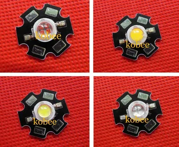 

5W LED Red 660nm Royal Blue 445nm Yellow Green Warm White UV 10000k 20000k 30000k